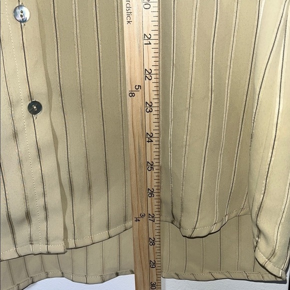 Böhme Light Tan Striped Blouse - Picture 8 of 8